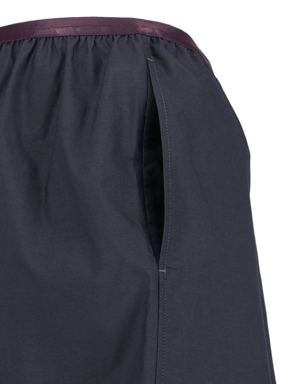 Lemaire Black Silk Blend Gathered Waist Shorts Zwart