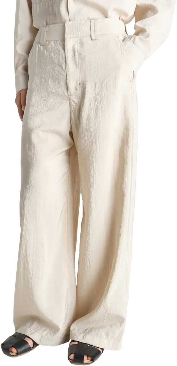 Lemaire Straight Tailored Pants Oat Milk Divers