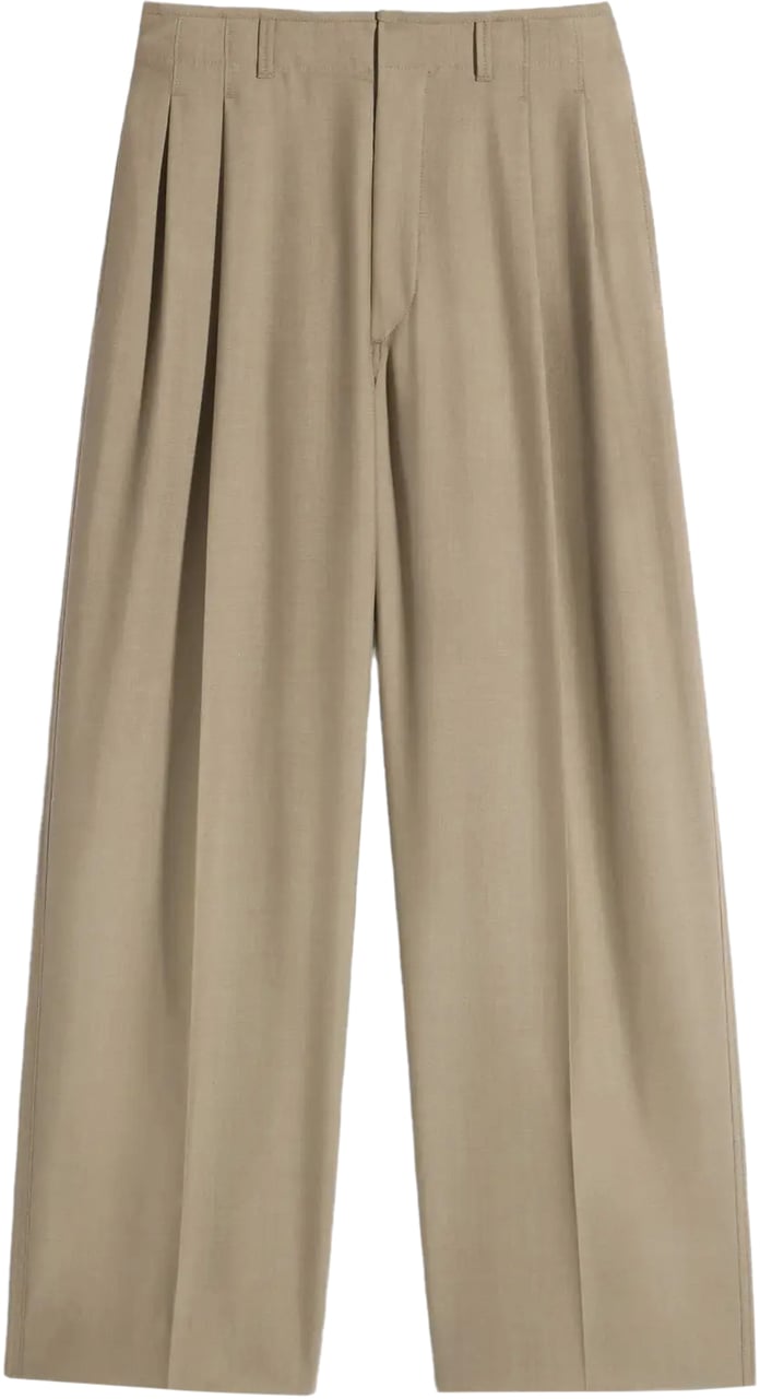 Lemaire Pleated Tailored Pants Hay Green Groen