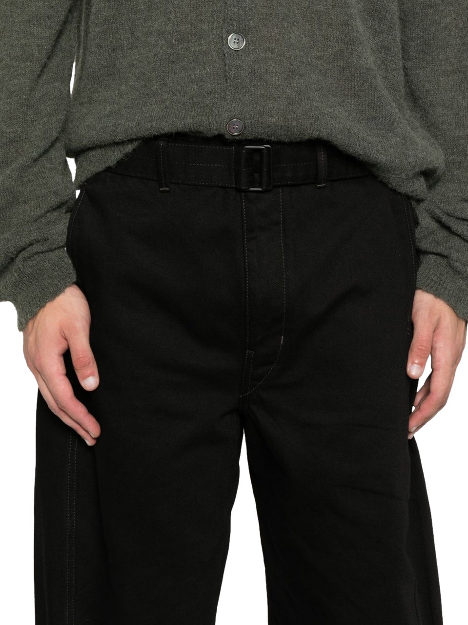 Lemaire Trousers Black Zwart