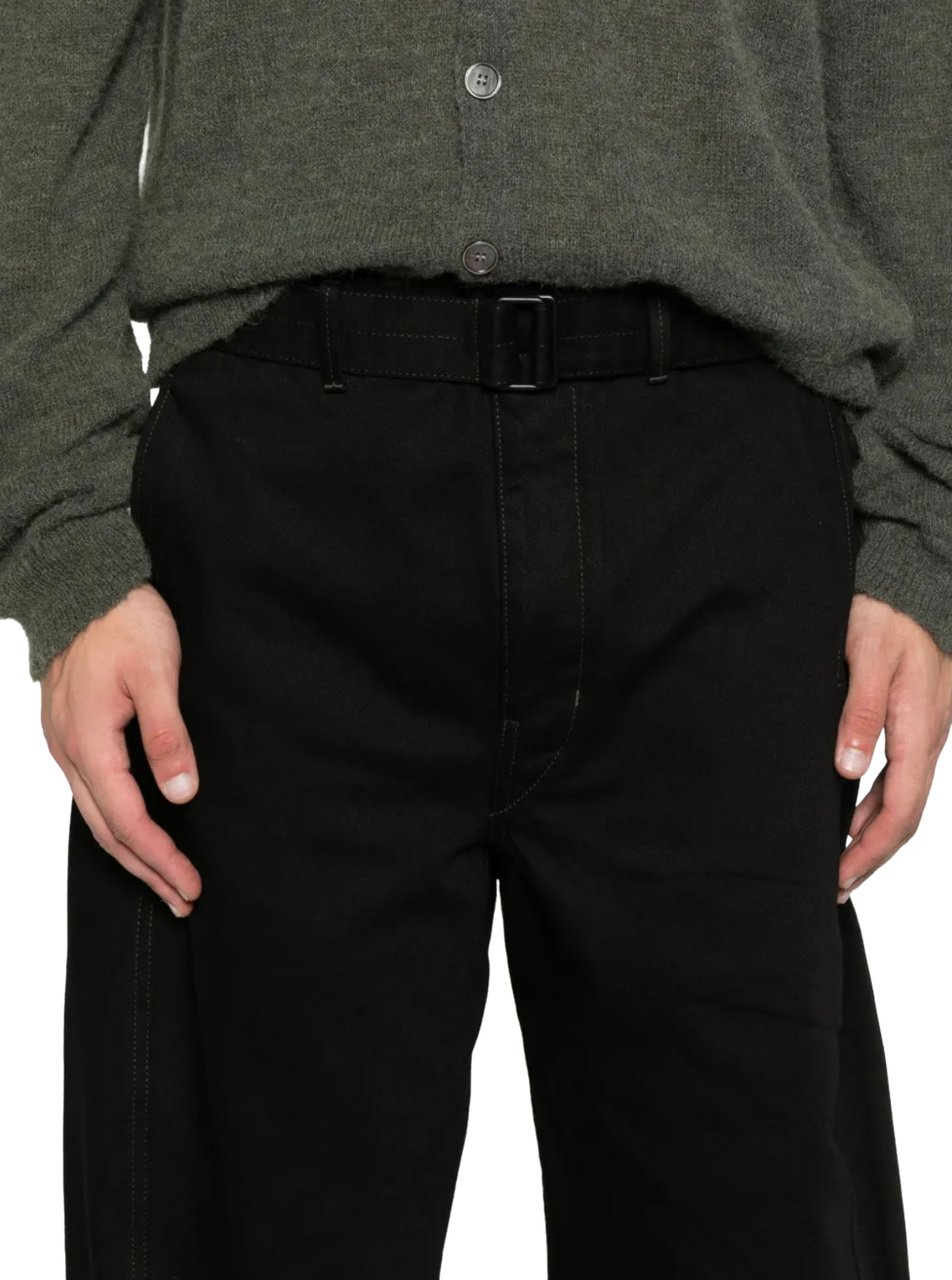 Lemaire Twisted Belted Pants Black Zwart
