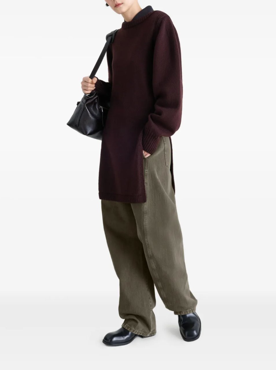 Lemaire Twisted Belted Pants Moss Green Groen
