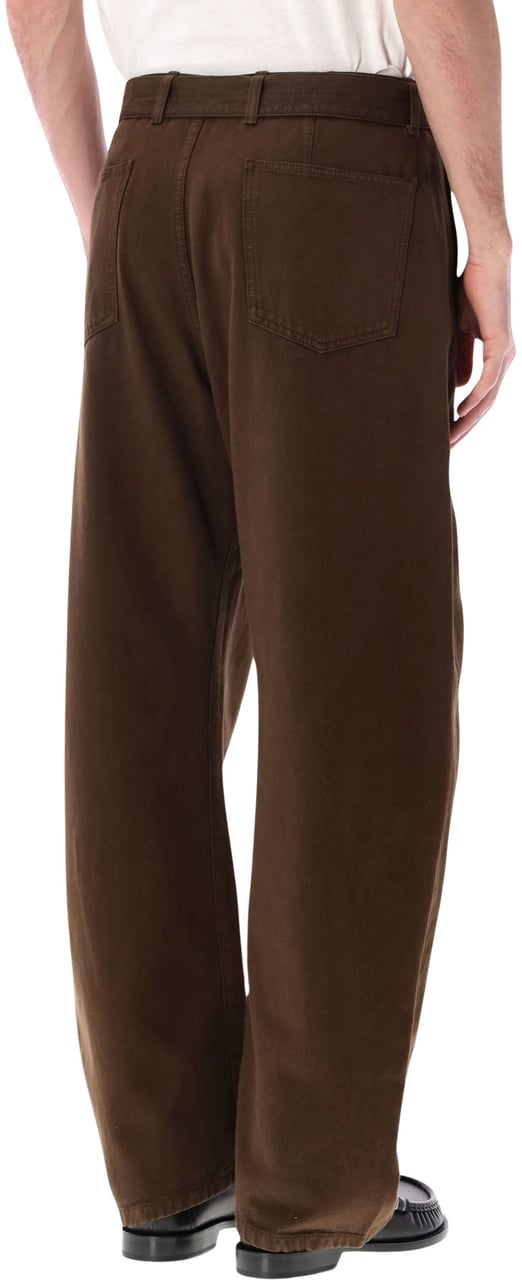 Lemaire Twisted Belted Pant Marrone Bruin