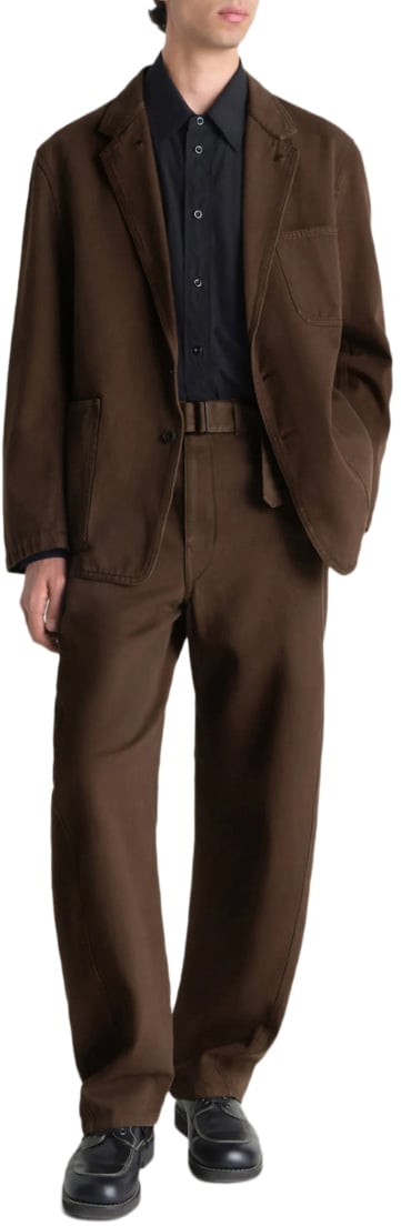 Lemaire Twisted Belted Pants Cacao Bruin