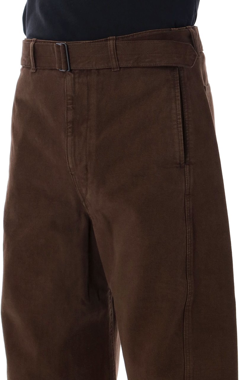 Lemaire Belted Twisted Pant Ristretto Bruin