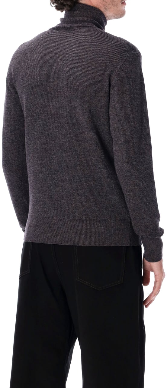 Lemaire Turtleneck Mouline Marrone Bruin