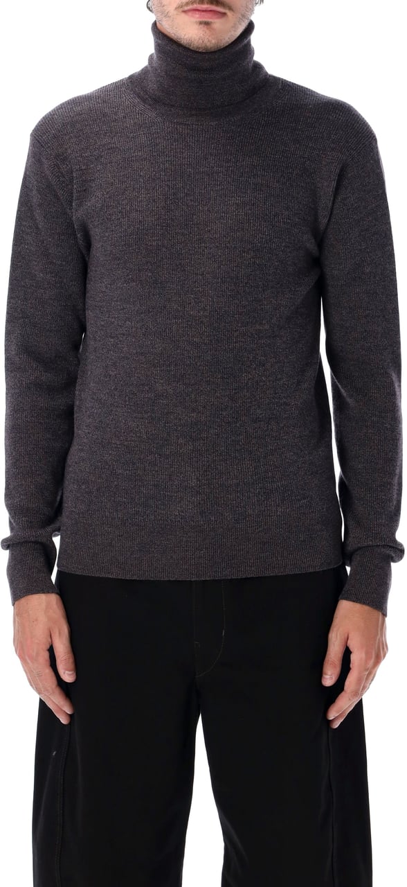 Lemaire Turtleneck Mouline Marrone Bruin