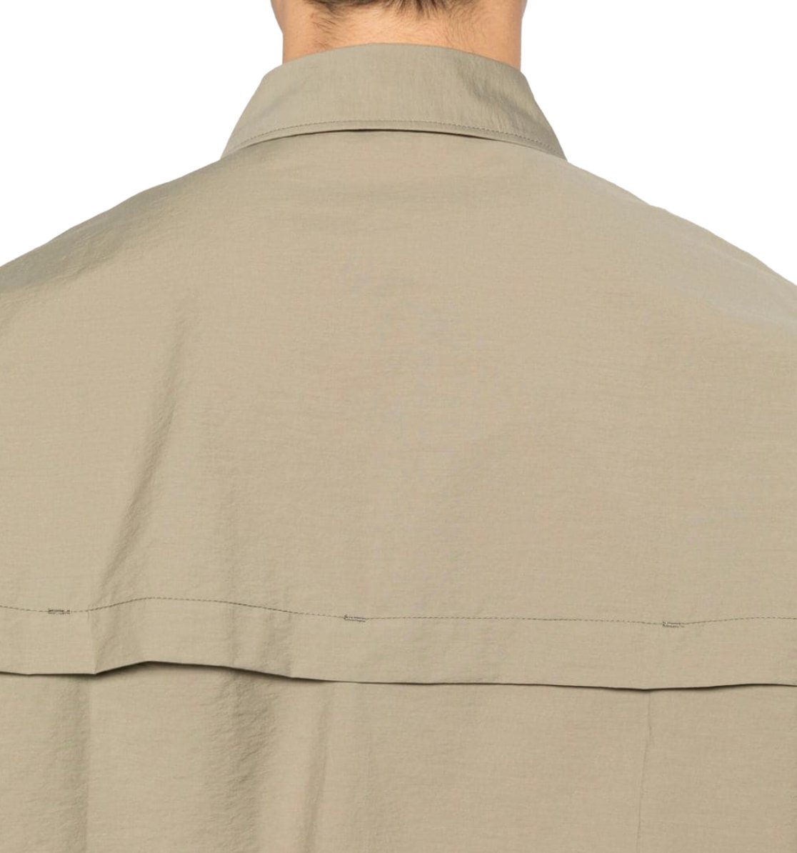 Lemaire Double Pocket Shirt Dusty Khaki Groen