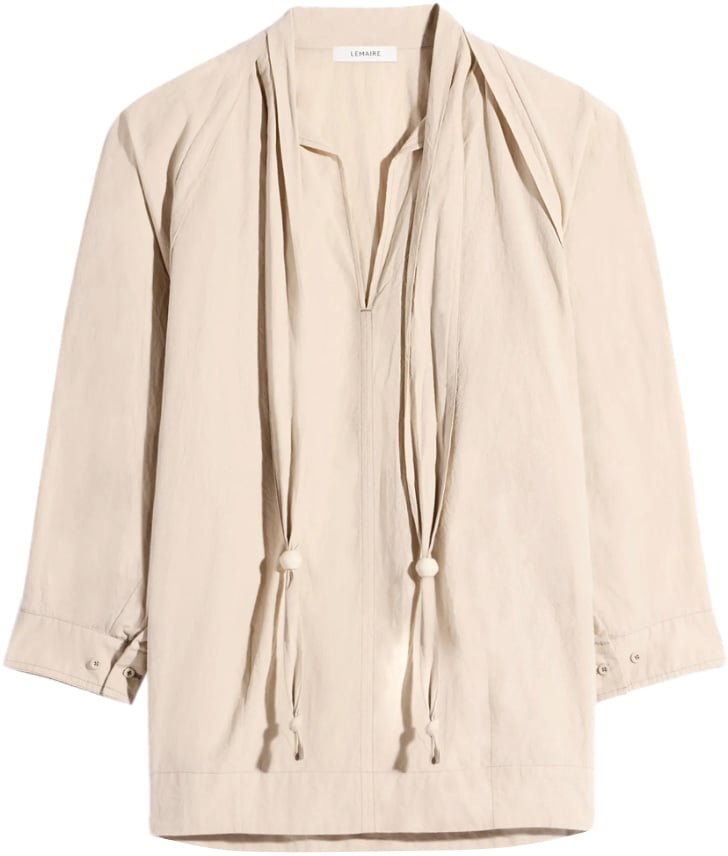 Lemaire Blouse With Scarf Greige Divers