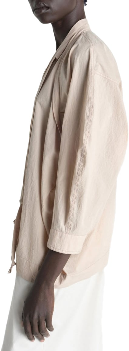 Lemaire Blouse With Scarf Greige Divers