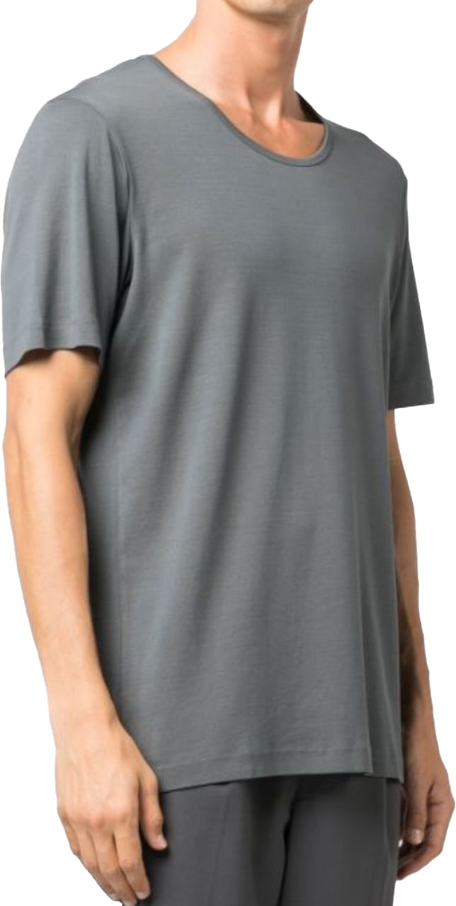 Lemaire Rib U Neck T-shirt Storm Grey Grijs
