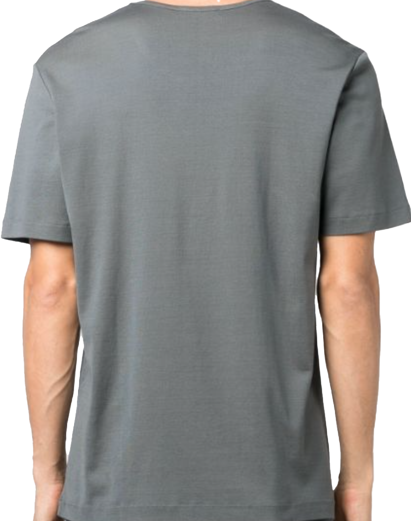 Lemaire Rib U Neck T-shirt Storm Grey Grijs