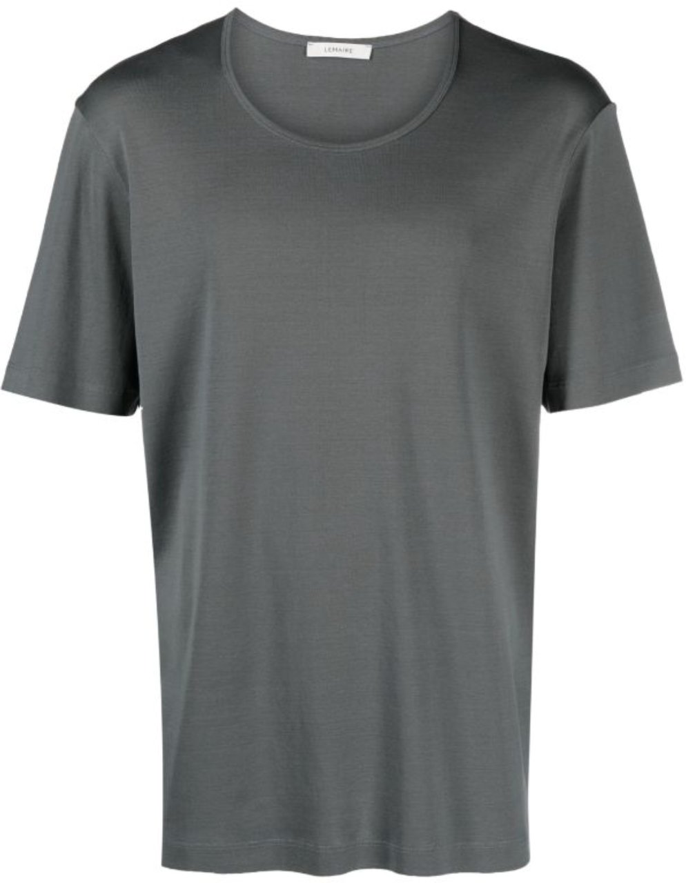 Lemaire Rib U Neck T-shirt Storm Grey Grijs