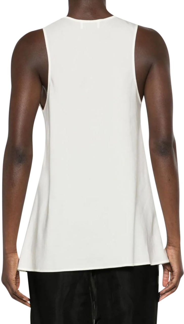 Lemaire Bias Cut Tank Top White Asparagus Wit