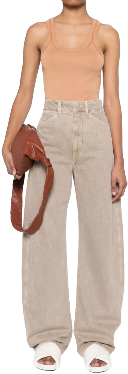 Lemaire Rib Tank Top Burnt Sand Beige
