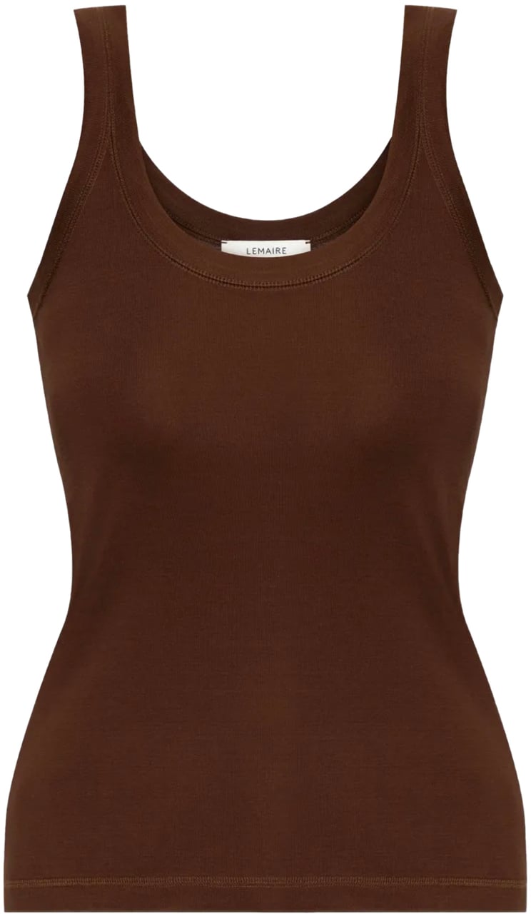 Lemaire Rib Tank Top Brunette Bruin