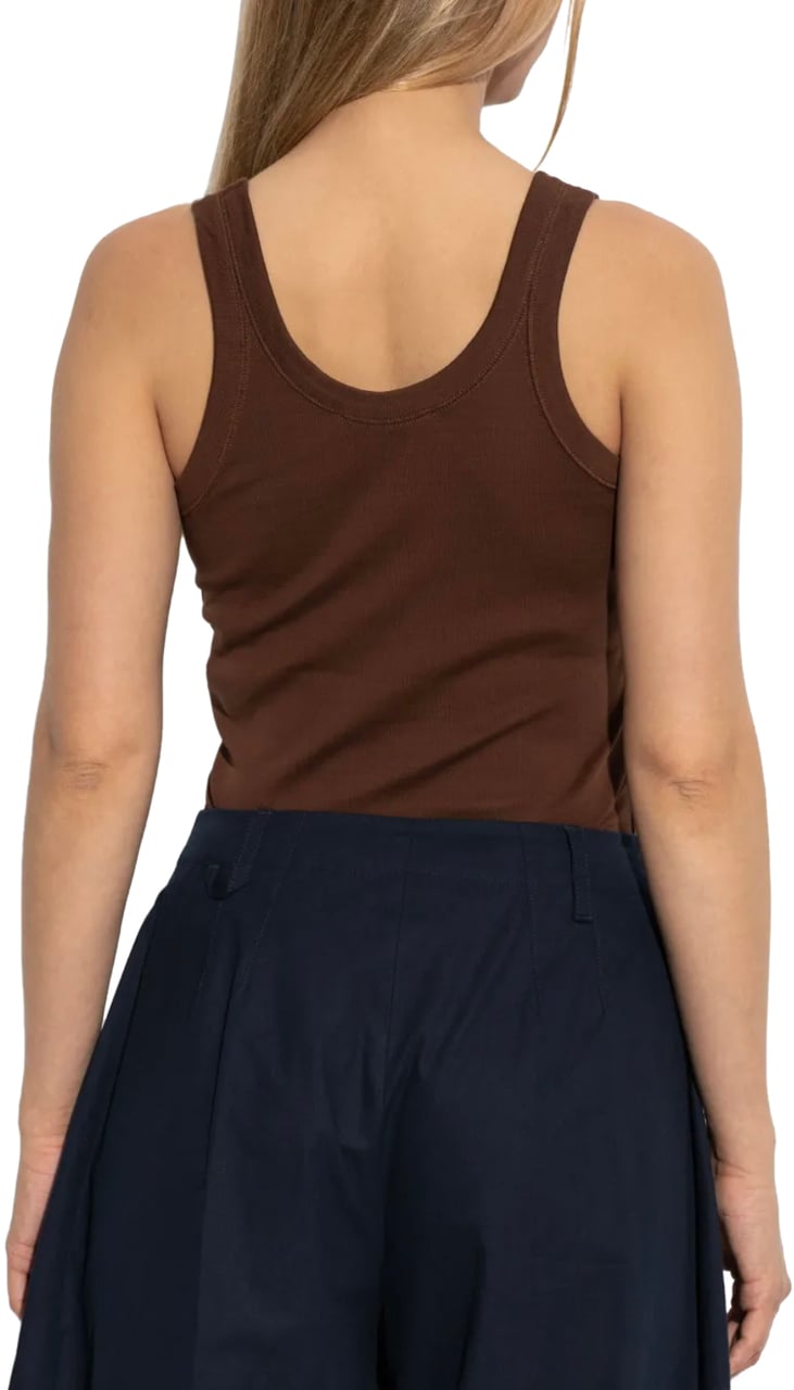 Lemaire Rib Tank Top Brunette Bruin