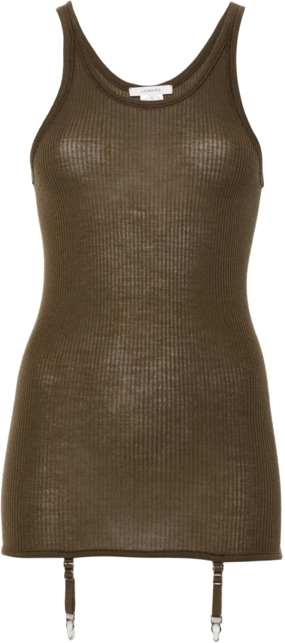 Lemaire Seamless Tank Top With Suspenders Havana Bruin