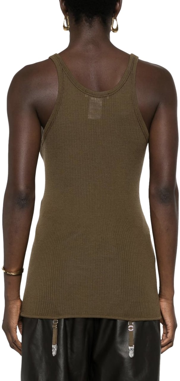 Lemaire Seamless Tank Top With Suspenders Havana Bruin