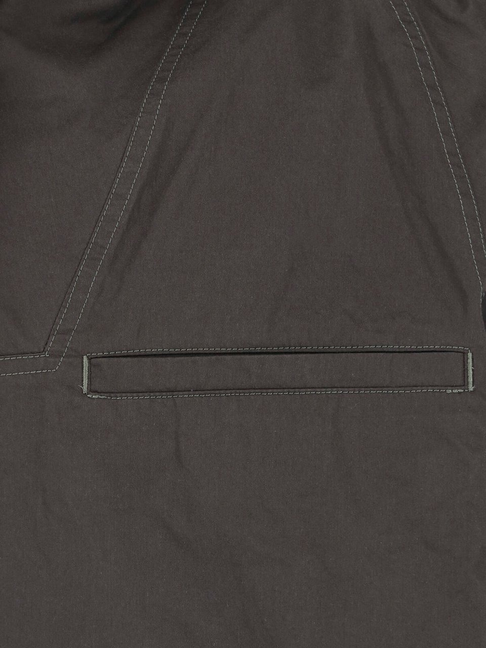 Lemaire Grey Funnel Neck Boxy Cropped Hooded Sweatshirt Grijs