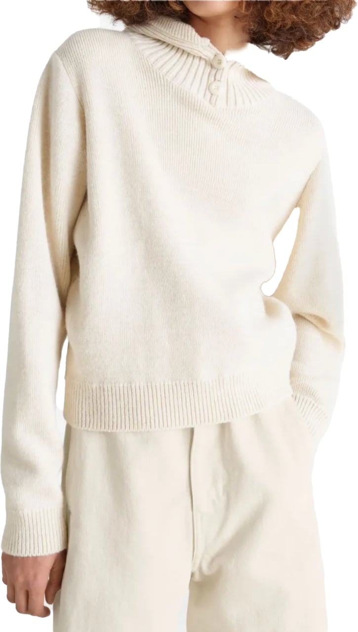 Lemaire Sweater With Hood Light Cream Divers