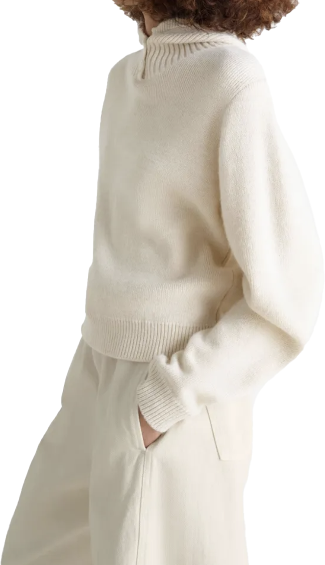 Lemaire Sweater With Hood Light Cream Divers