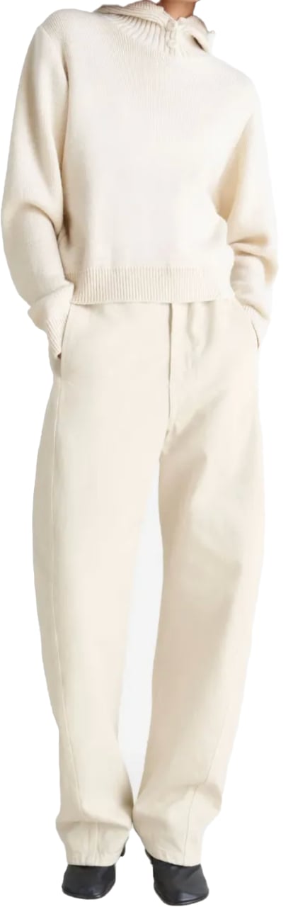 Lemaire Sweater With Hood Light Cream Divers