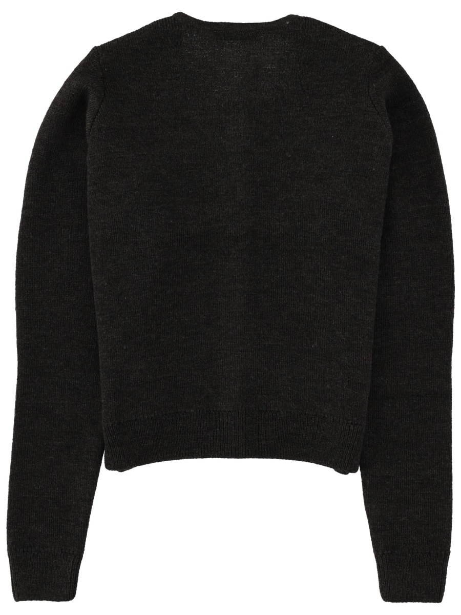 Lemaire Neutrals Alpaca Blend Cropped Cardigan Zwart