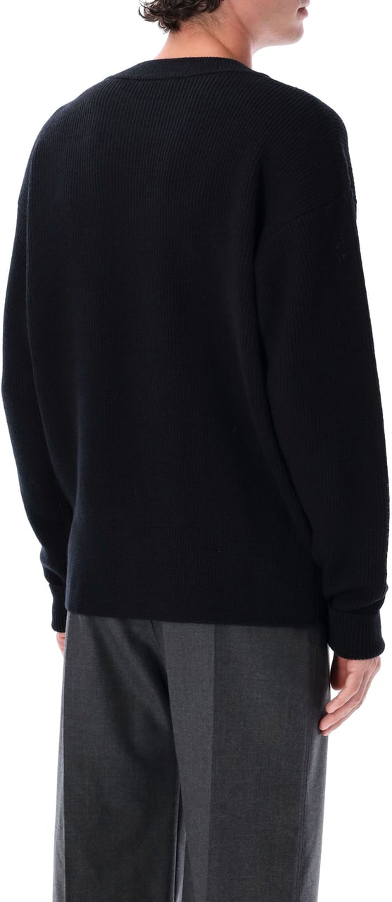 Lemaire Boxy Roundneck Sweater Nero Zwart