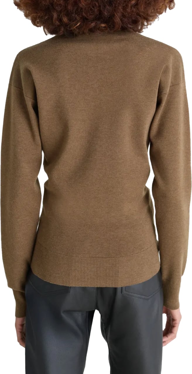 Lemaire Buttoned Fitted Cardigan Havana Bruin