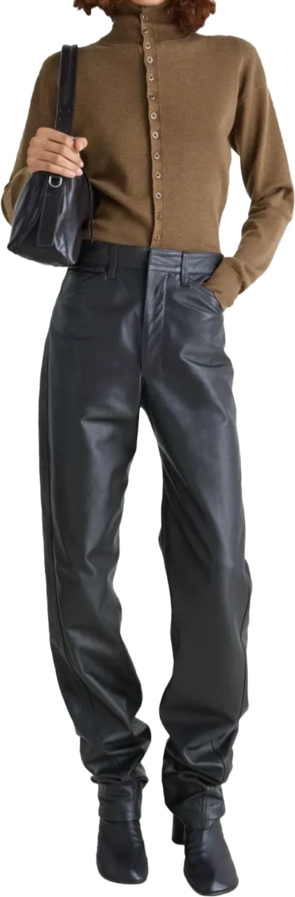 Lemaire Buttoned Fitted Cardigan Havana Bruin