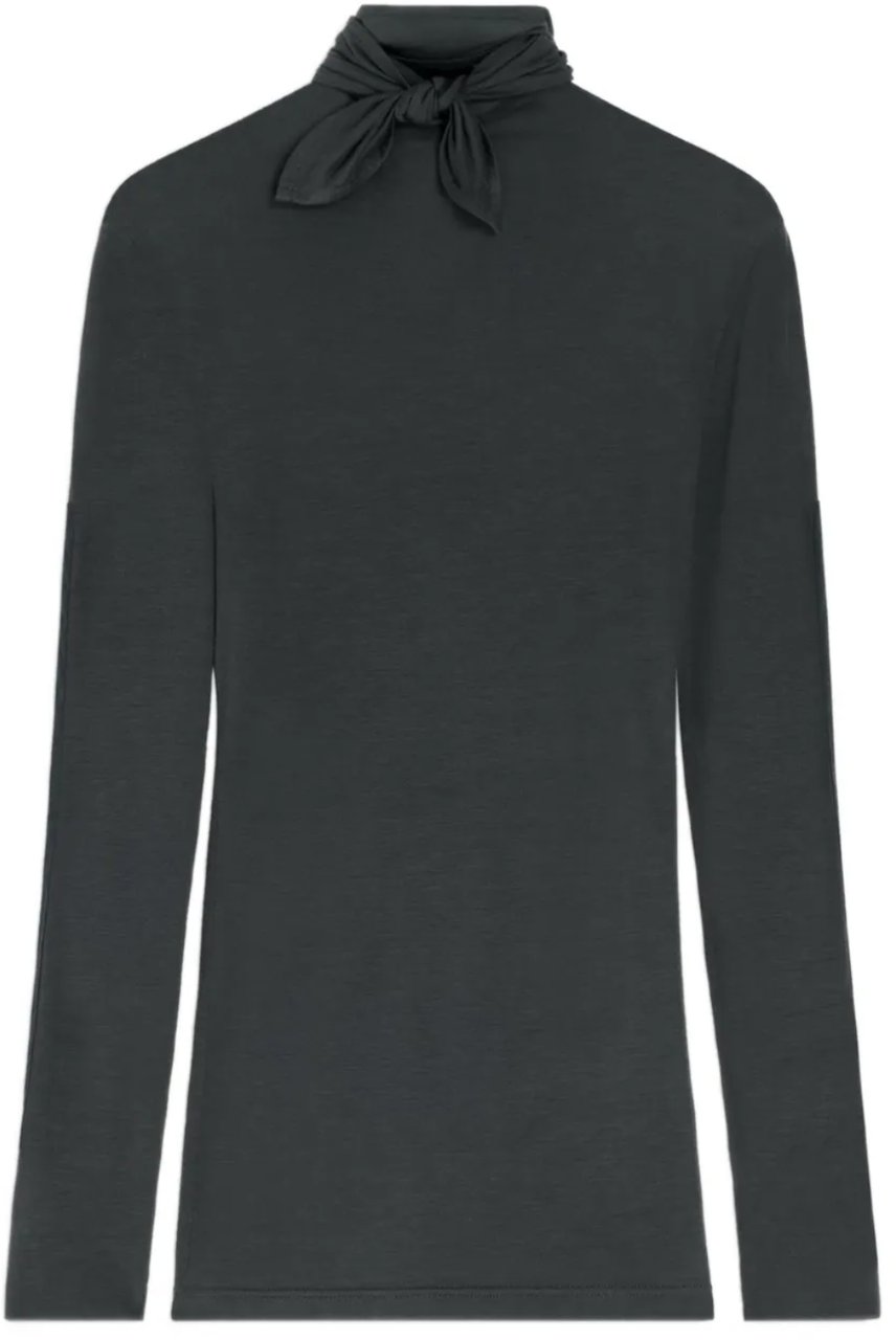 Lemaire Foulard Top With Patchs Coal Grijs