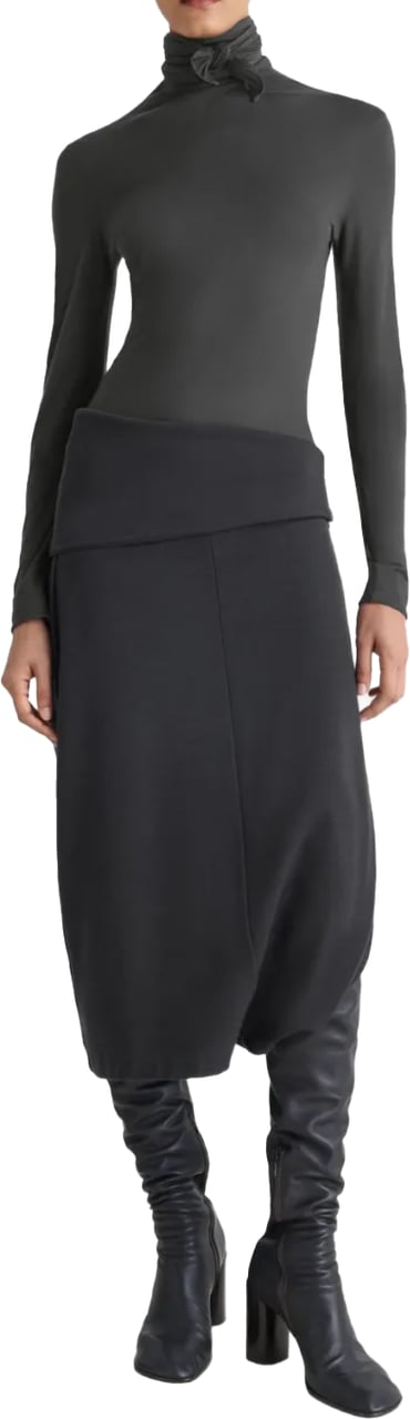 Lemaire Foulard Top With Patchs Coal Grijs