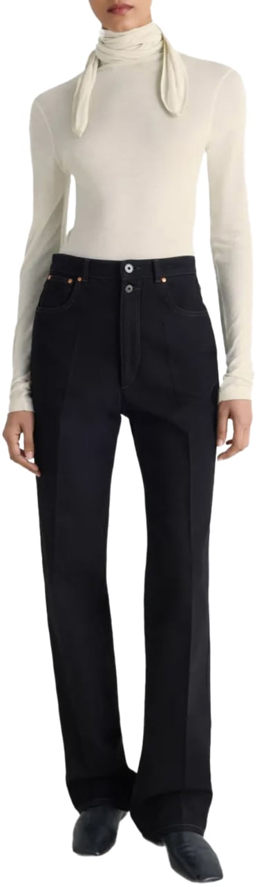 Lemaire Foulard Top With Patchs Pearl White Wit