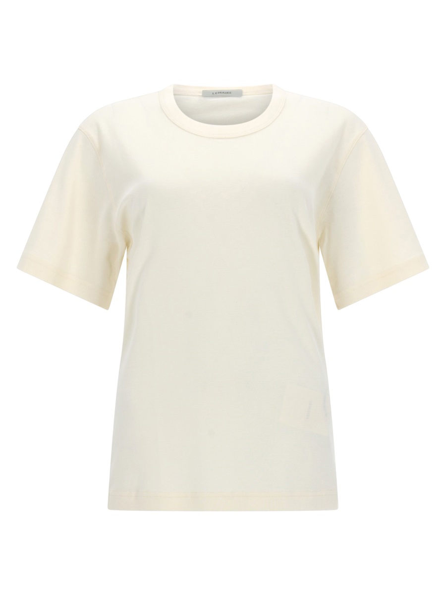 Lemaire Rib Minimalist Classic Crew Neck Cotton T-Shirt Neutraal