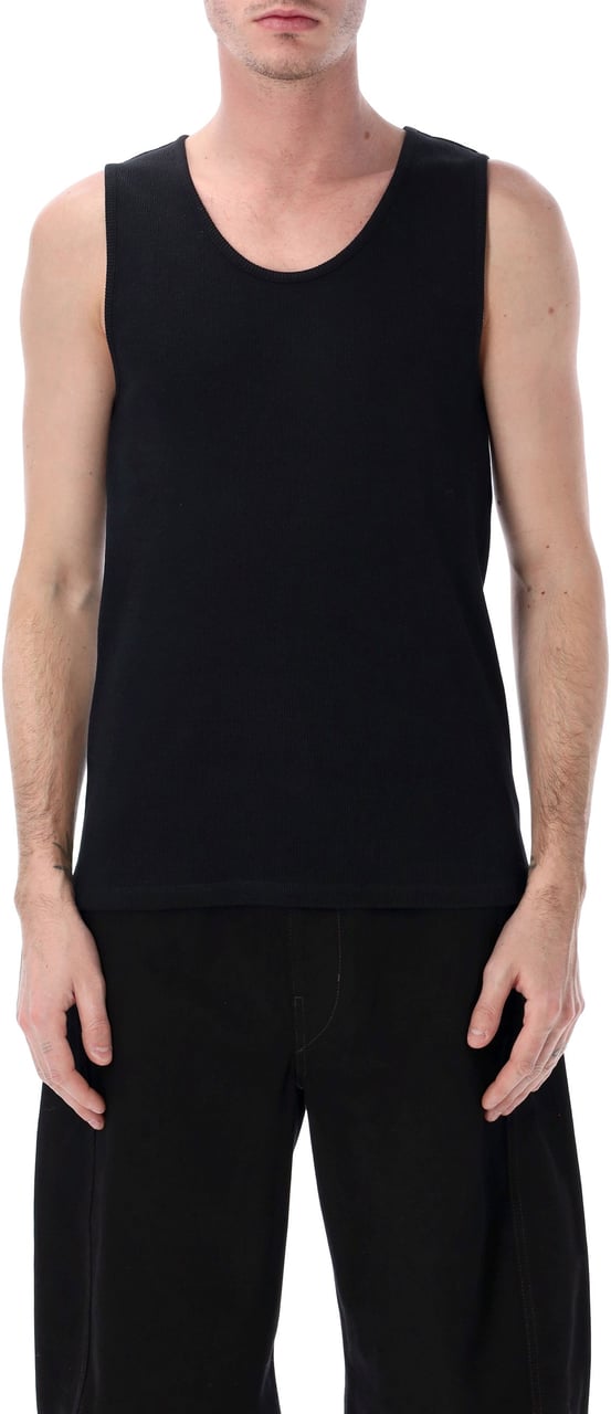 Lemaire Rib Tank Top Nero Zwart