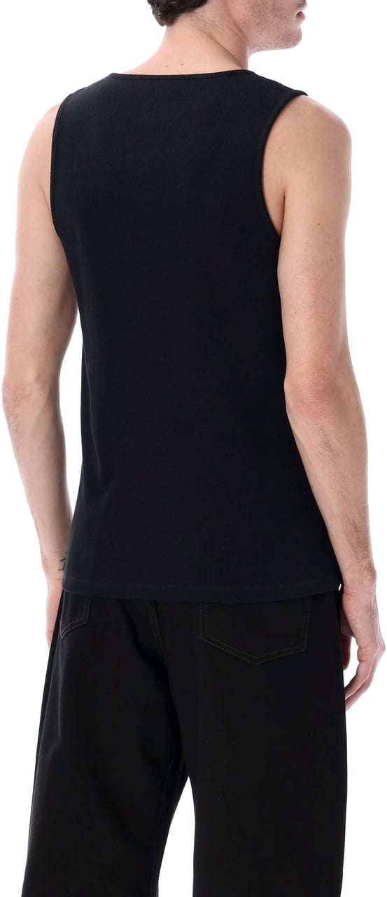 Lemaire Rib Tank Top Nero Zwart