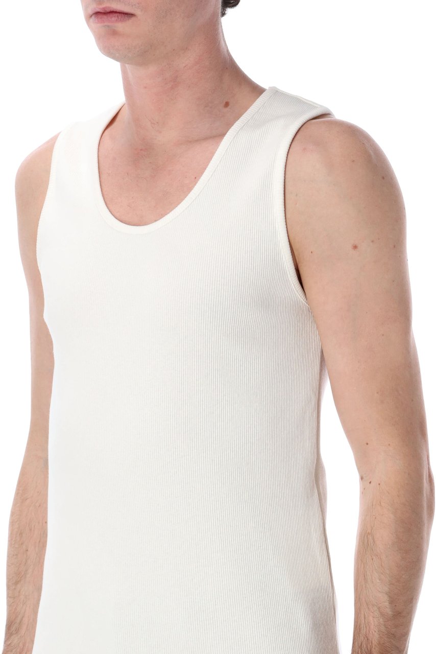 Lemaire Rib Tank Top Milk Wit