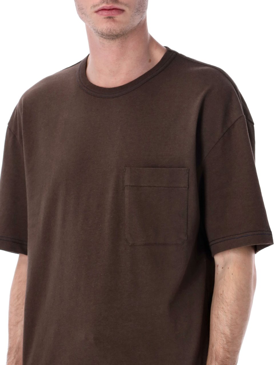 Lemaire Boxy S/S Tee Ristretto Bruin