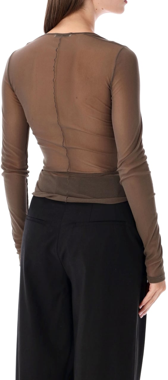 Lemaire Ballerina Knotted Top Marrone Taupe