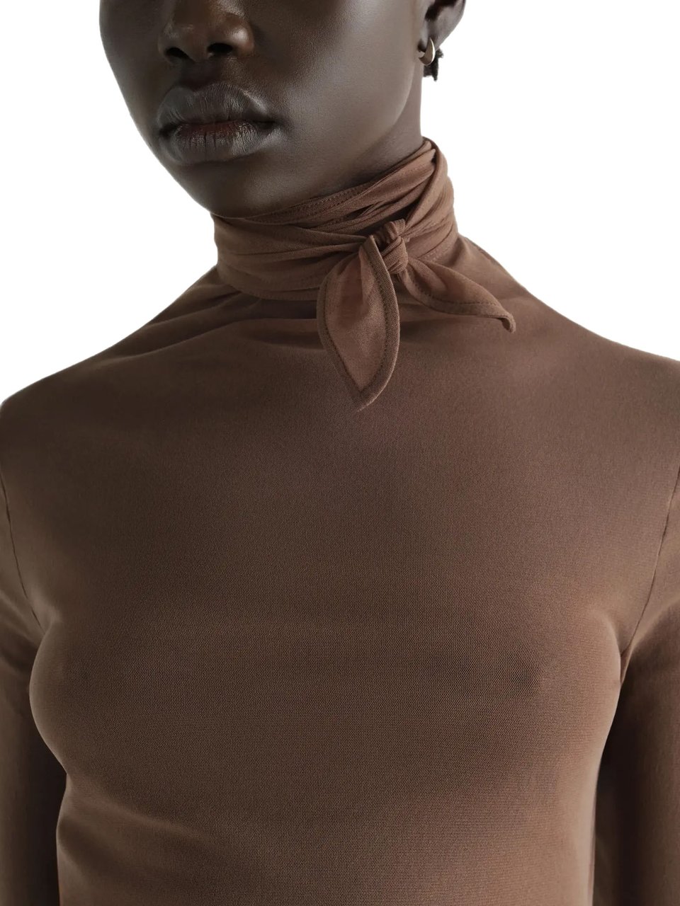 Lemaire Ballerina Foulard Top Cacao Bruin