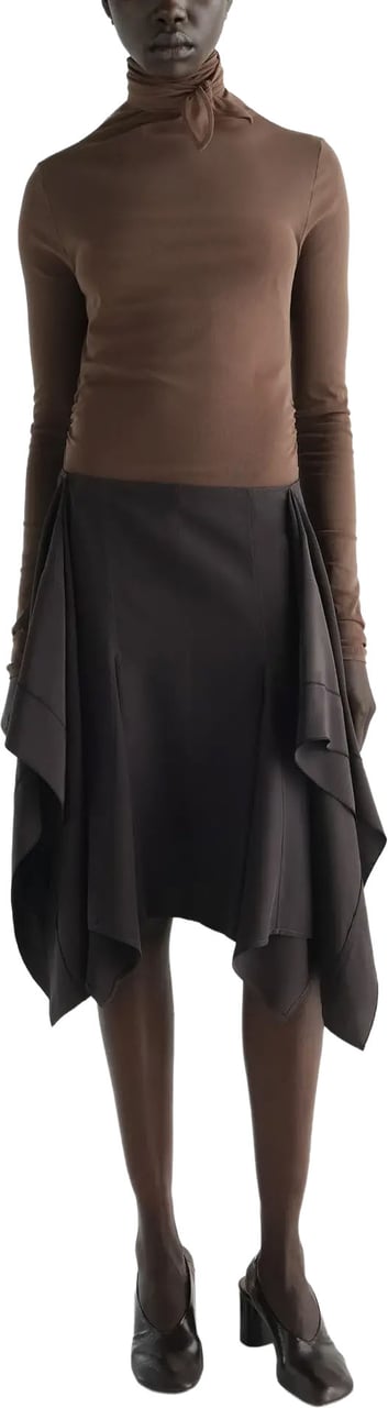 Lemaire Ballerina Foulard Top Cacao Bruin