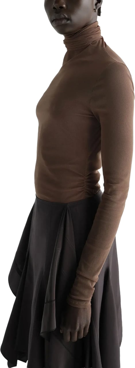 Lemaire Ballerina Foulard Top Cacao Bruin