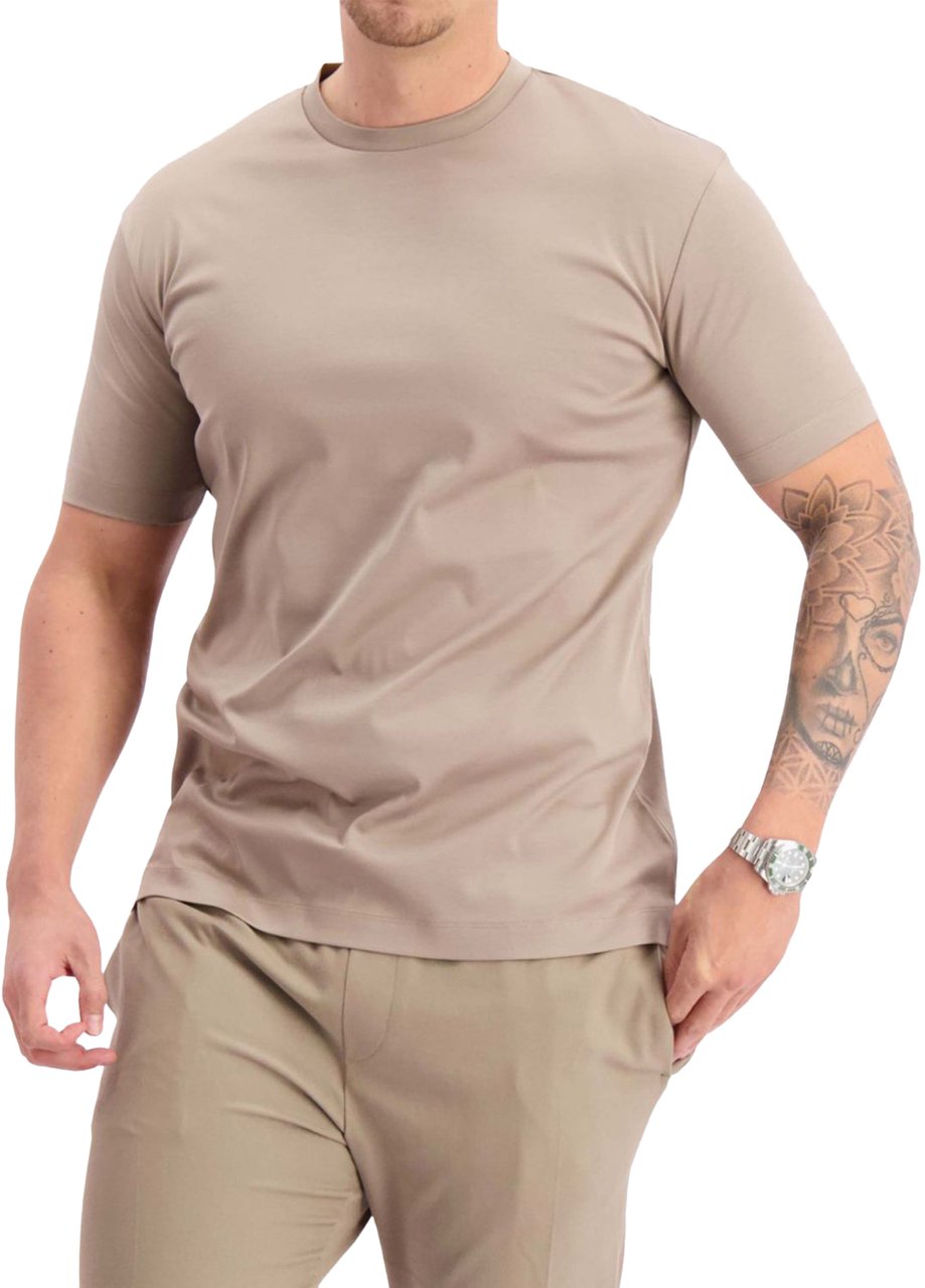 Les Brutes Mercerised T-shirt Taupe Taupe