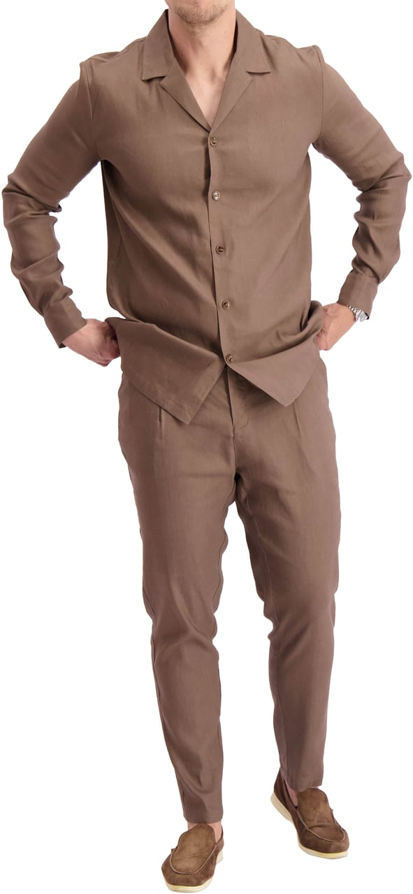Les Brutes Linen Cuban Shirt Wit