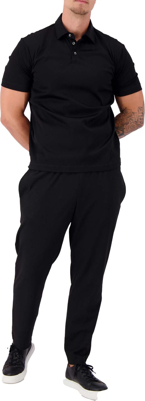 Les Brutes Mercerized Cotton Polo Zwart