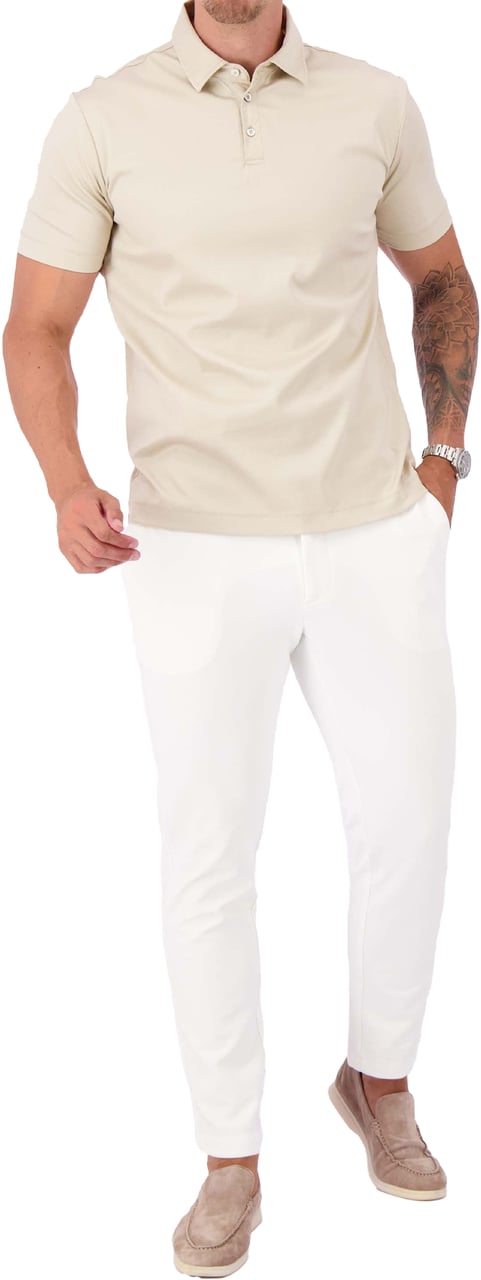 Les Brutes Mercerized Cotton Polo Wit