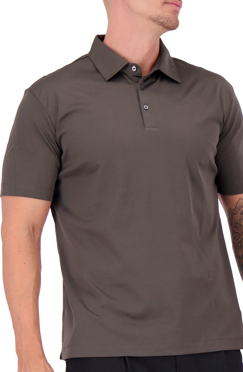Les Brutes Mercerized Cotton Polo Groen