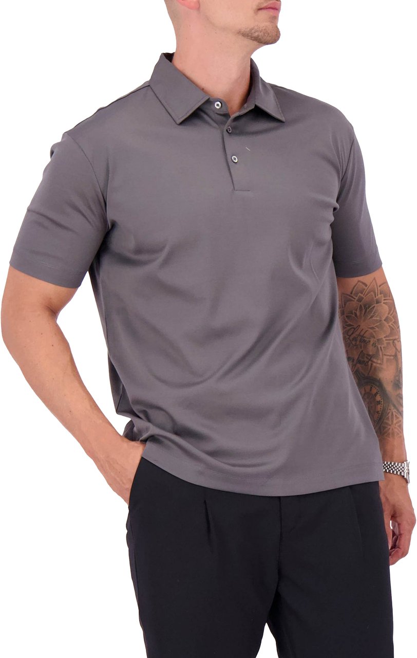 Les Brutes Mercerized Cotton Polo Grijs