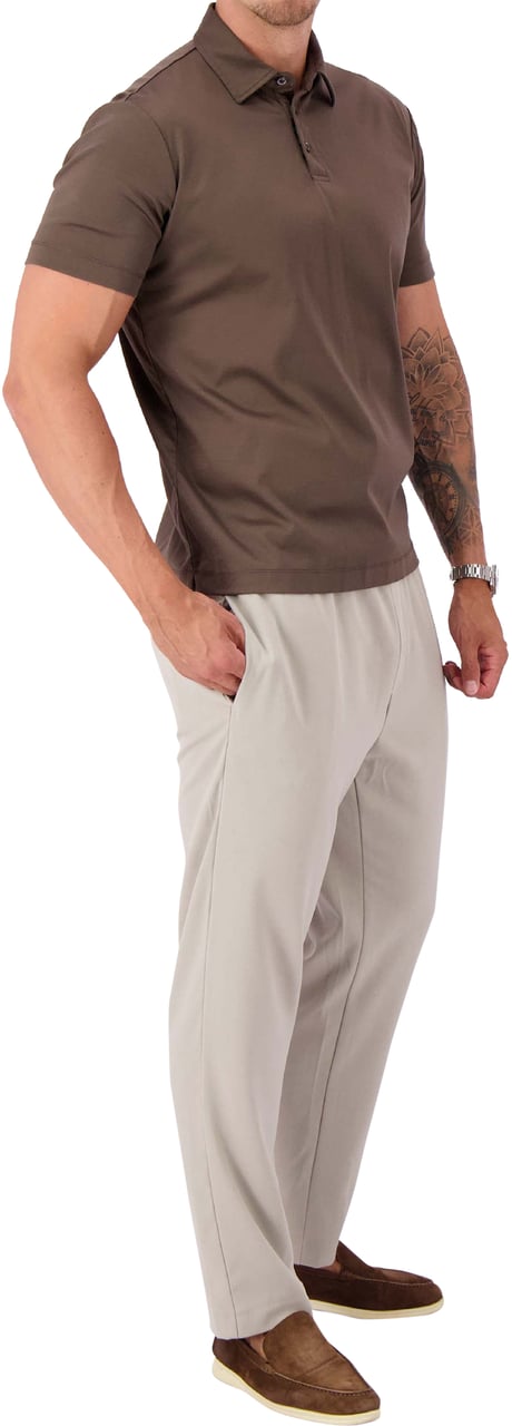 Les Brutes Mercerized Cotton Polo Groen